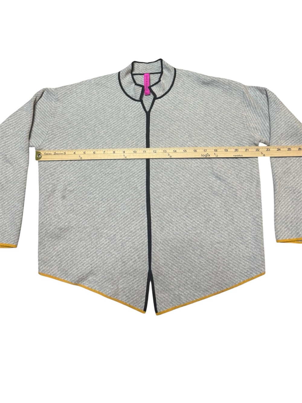 Zaket & Plover Neru Collar Sweater S Grey Cotton Cashmere Mandarin Mock Jumper - Picture 6 of 9